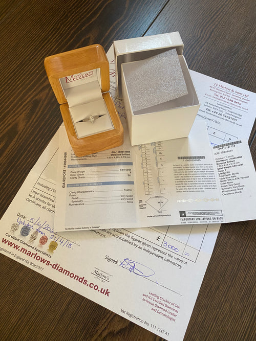 Natural diamond platinum ring Marquise engagement used gia certified