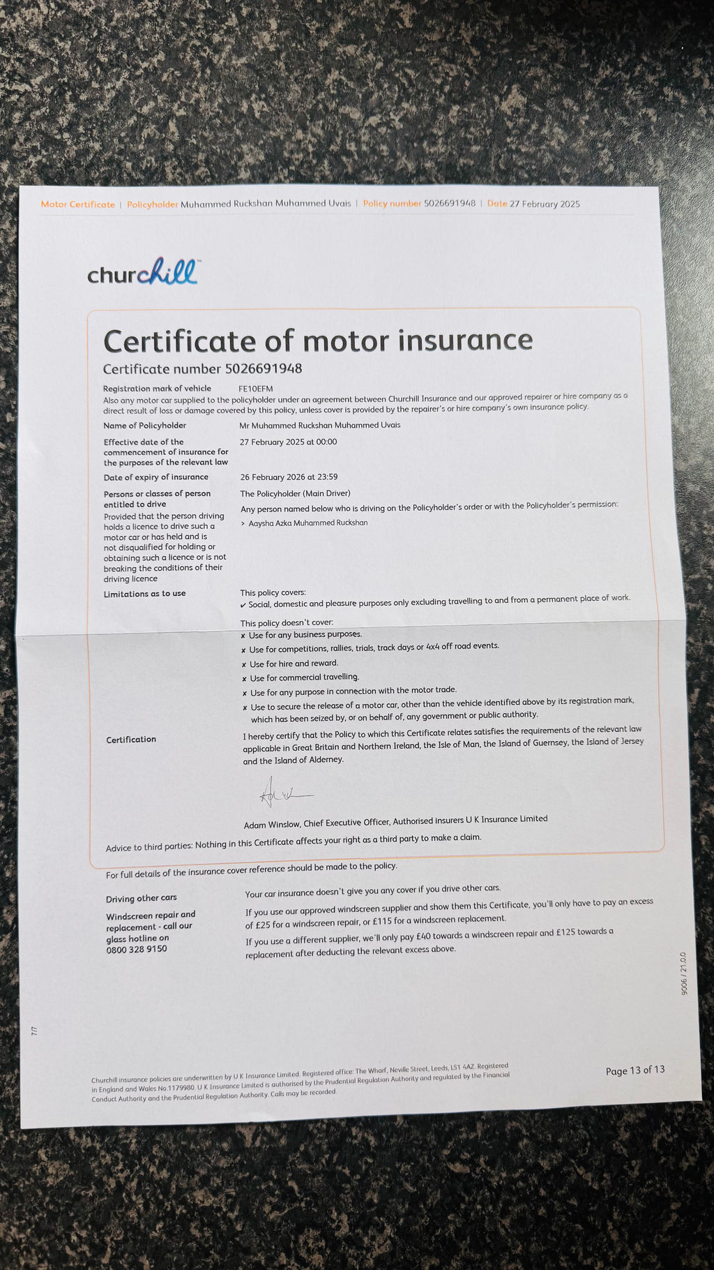 Natural Diamond gold ring Engagement 18ct white gold ring used size R