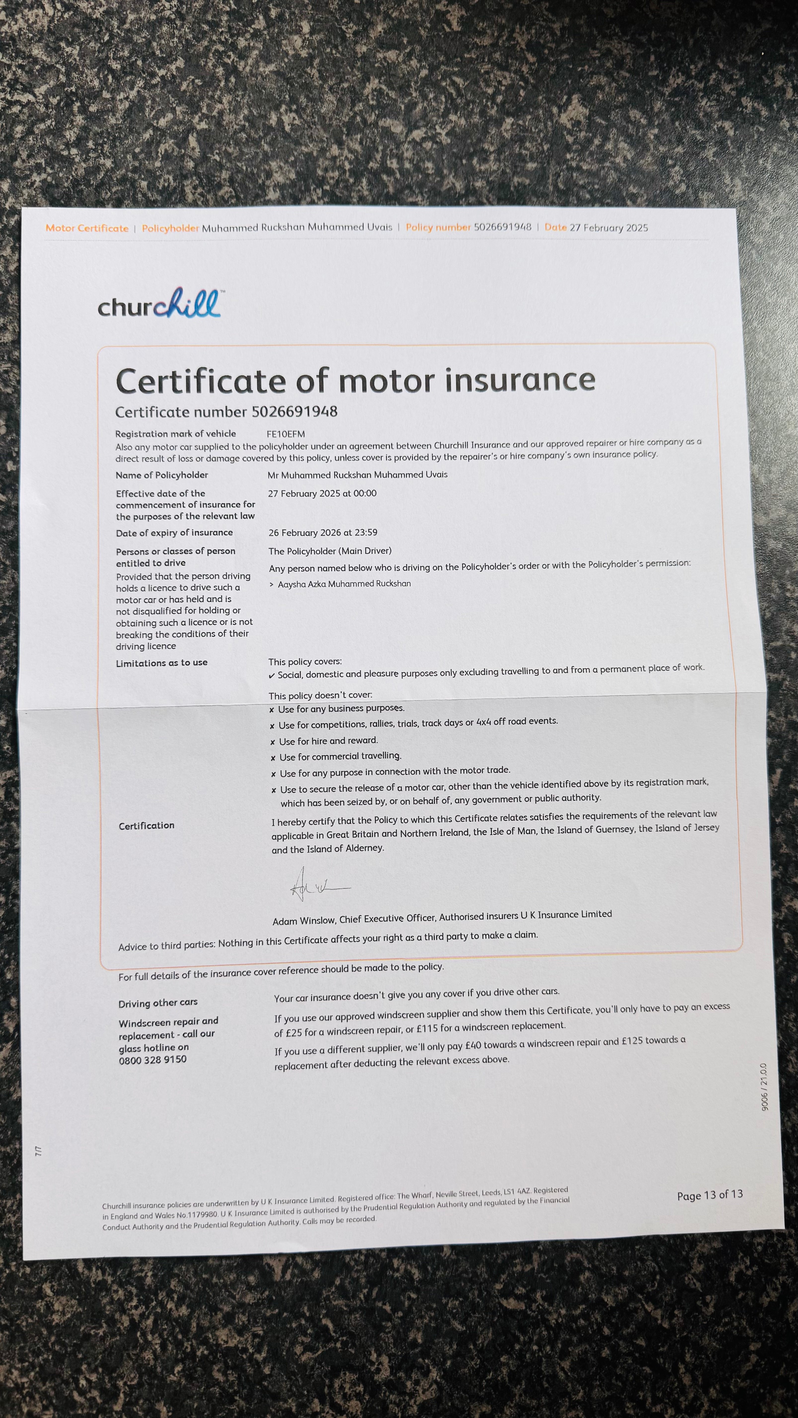 Natural Diamond gold ring Engagement 18ct white gold ring used size R